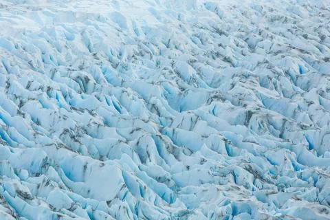 Close-up view of Grey Glacier layers, Torres del Paine National Park, Chile Stock Photos