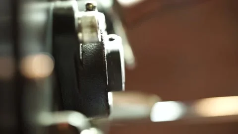 Close up view of grilling machine gear Stock Footage 259794337