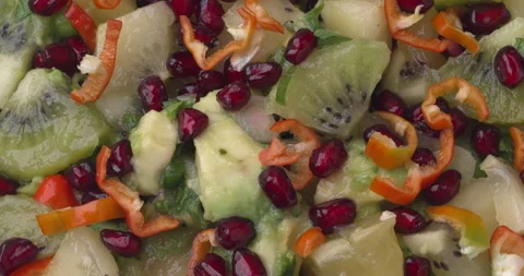 Close-up view of guacamole with kiwi. Stock Footage 277275585