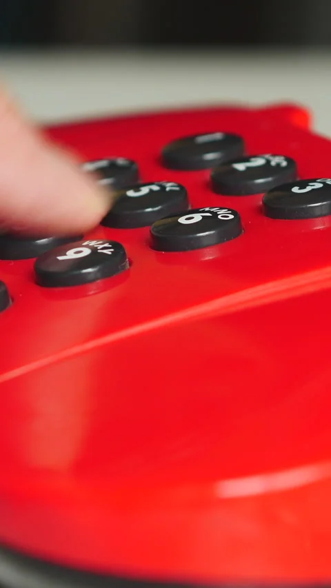 Close Up View Of Hand Pressing Buttons On Phone. Vertical. Stock Footage 297862362