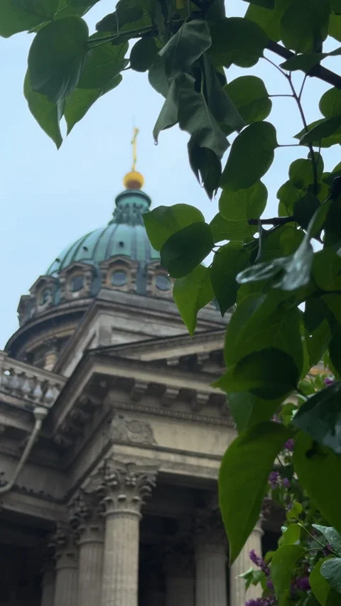 Close up view of a historic building dome Stock Footage 316679889