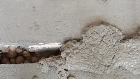 A close-up view of a hole being made. Stock Footage 242192687