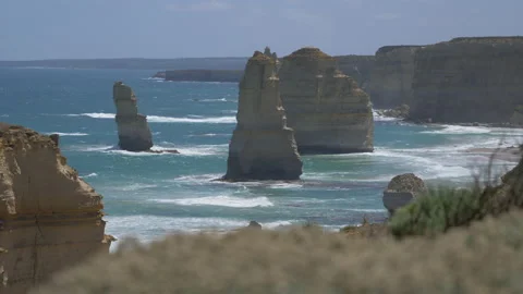 Close up View on a Hot Day of 12 Apostles, Australia 4K Video stock 131269287