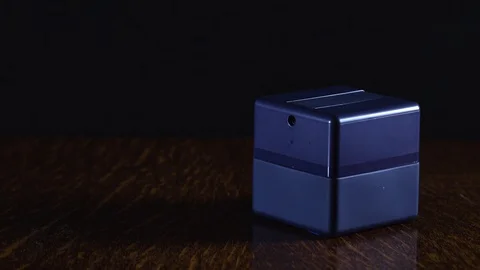 Close-up view of human hand and spray bottle isolated on black parfume Video stock 124659453