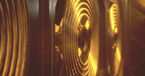 Close up view of illuminated speaker grills in a vibrant music setting Stock Footage 309609437