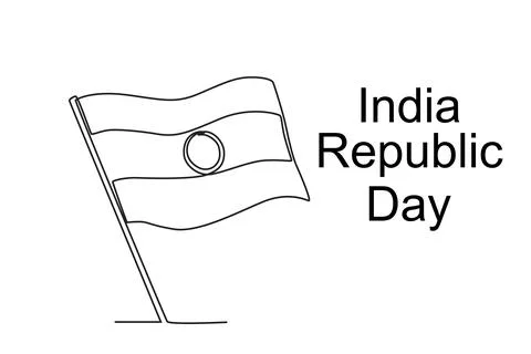 A close view of the Indian flag Stock Illustration