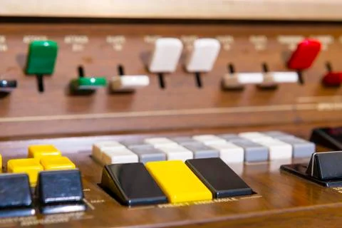 Close up view of the instrument button Stock Photos
