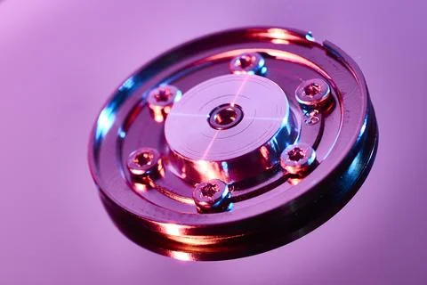 Close-up view of the interior Hard Disk Foto stock