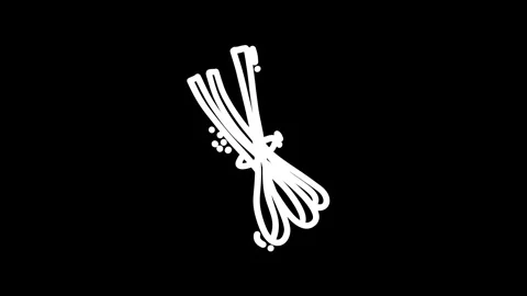 A close-up view of intertwined ropes against a solid black background, show.. Stock Footage 320023622