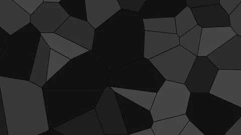 Close up view of irregular dark gray and black polygon shapes forming a mosai Иллюстрация