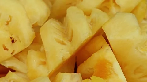 Close up view of juicy pineapple. Stock Footage 306990161