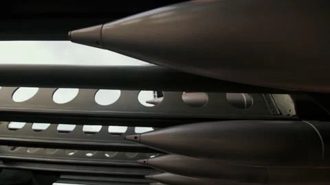 A close up view on the Katyusha rocket launcher monument, Kremlin, Russia Stock Footage 148215291