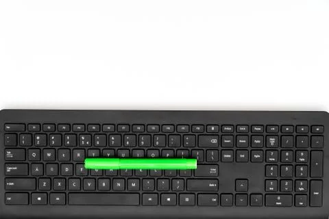 Close up view of keyboard and marker Foto stock