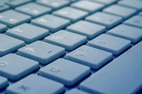 Close-up view of keyboard of a modern computer. Stock Photos