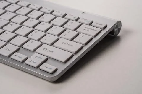 Close-up view of keyboard of a modern computer. Stock Photos