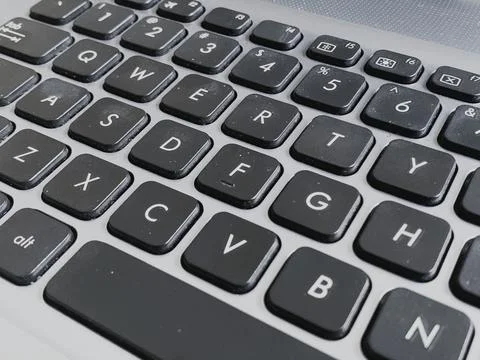 Close up view of the keys on a computer or laptop keyboard Stock Photos