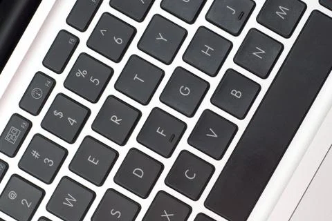 Close up view of a laptop keyboard Stock Photos