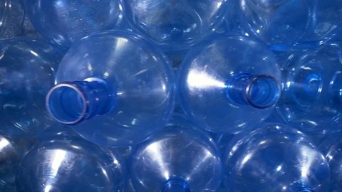 Close up view of large bottle openings. Stock Footage