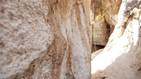 Close view of large rock caves, Ancient caves under large rocks 動画素材 151897352