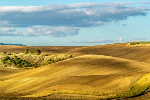 A close-up view of the large screws securing the train tracks during a sunny  Stock-Fotos
