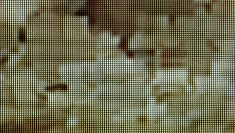 Close-up view of an LCD screen display, chaotic digital glitch pattern, dis.. Stock Photos