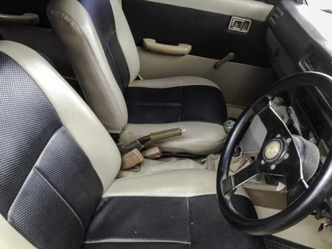 Close up view of leather seats Foto stock
