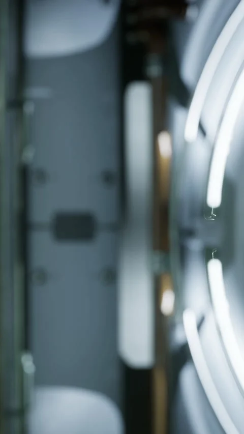 Close up view of light tubes in modern interior setting during daytime Stock Footage 336576320
