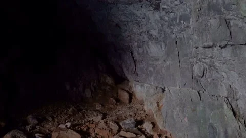 Close up view of limestone underground cave Stock Footage 154023620