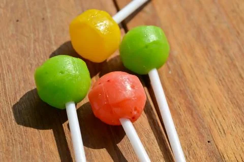 Close up view of lollipop candy Stock Photos