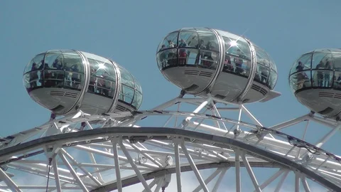Close-up view of the London Eye Stock Footage 89247663