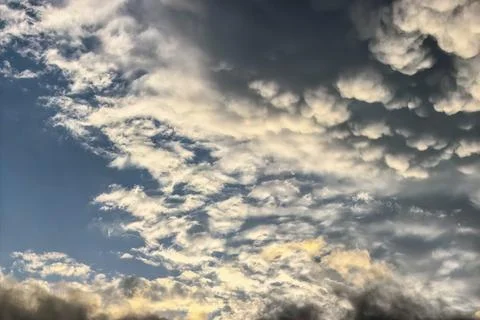 Close Up View Of Mammatus Cloud Formation Stock Photos