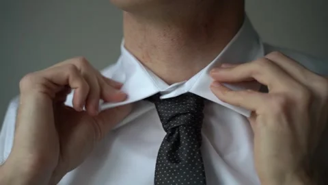 Close up view of man adjusts his suit Video stock 236615254