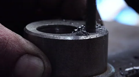 Close-up View of Man Driling Metal Tool Video stock 62861154