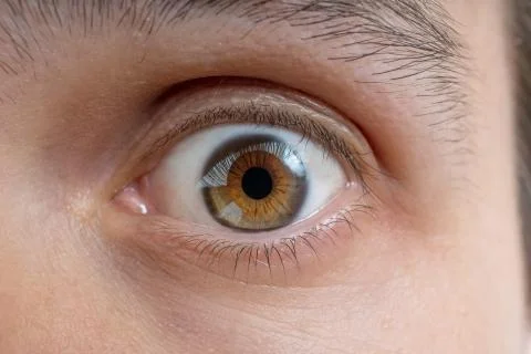 Close-up view on man's eye. Foto stock