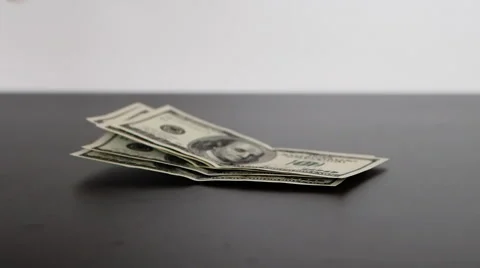 Close up view of man’s hands count hundred dollar bills and give some money away Video stock 60624648