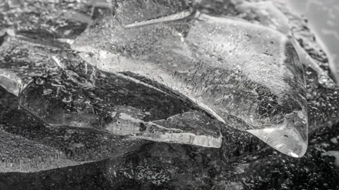 Close up view of melting ice. Selective focus. Vídeo Stock 146952200