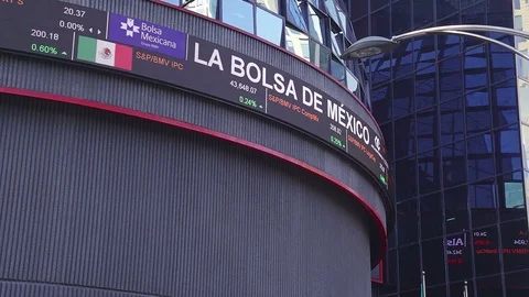 Close up view of the Mexican Stock Exchange. Stock-Footage 101388801