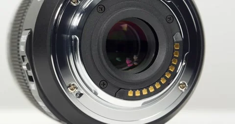 Close view of Micro Four Thirds macro mount Stock Footage 331102110