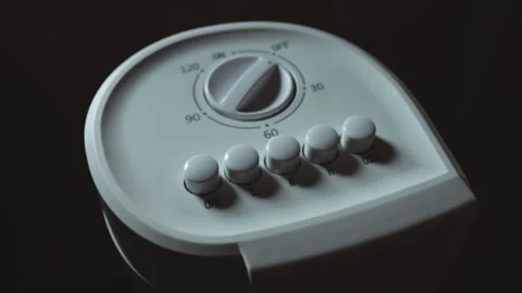 Close-up view of a microwave oven's control panel with knobs Stock-Footage 332225338