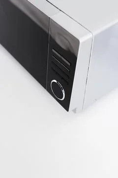 Close view microwave table kitchen Stock Photos