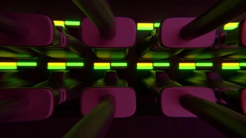 Close-up View of Modern Internet Network Switch Stock-Footage 252845992