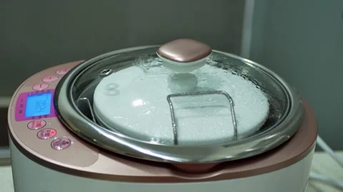 Close-up view of the modern smart stew cooker  in the kitchen. 動画素材 145202495