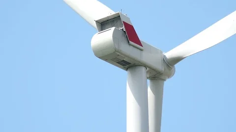 Close-up View of Modern Wind Turbine. 4K Video Clip Video stock 82738561