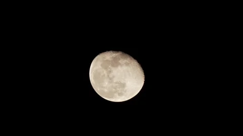 A Close Up View of Moon in Night Sky Stock Footage 346755568
