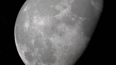 Close-up View of the Moon Surface and Craters in Space Stock Footage 341870497