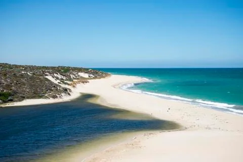 A close view of Moore river ocean beach Stock Photos