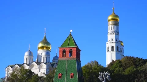 Close-up view of Moscow Kremlin Video stock 261733278