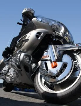 Close up view of motorcycle Stock Photos