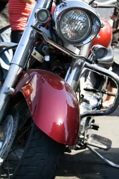 Close up view of motorcycle Stock Photos