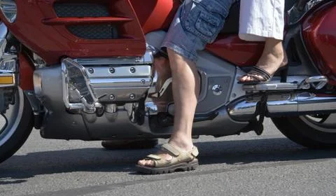 Close up view of motorcycle Stock Photos